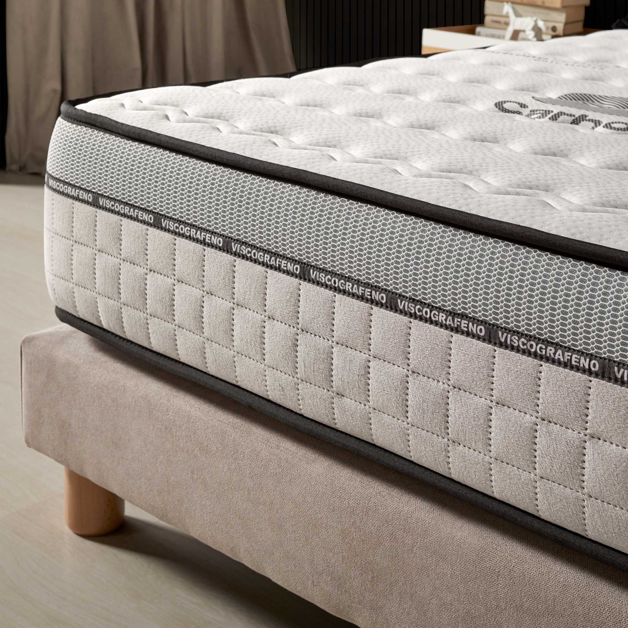 CARBONO MATRAS 120×200 CM – PREMIUM EENPERSOONS MEMORY FOAM MATRAS, 25 CM DIK